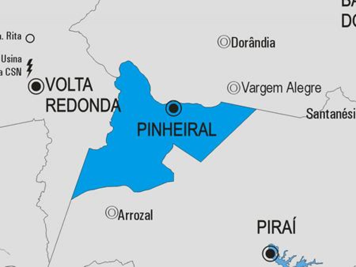 মানচিত্র Pinheiral পৌরসভা