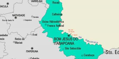 মানচিত্র Bom Jesus do Itabapoana পৌরসভা