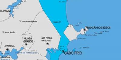 মানচিত্র এর Cabo Frio পৌরসভা