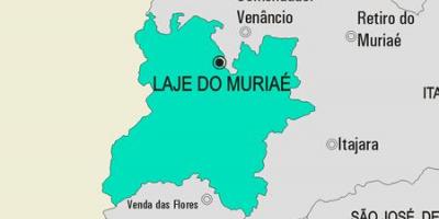 মানচিত্র Laje do Muriaé পৌরসভা