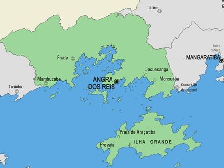 মানচিত্র এর Angra dos Reis পৌরসভা