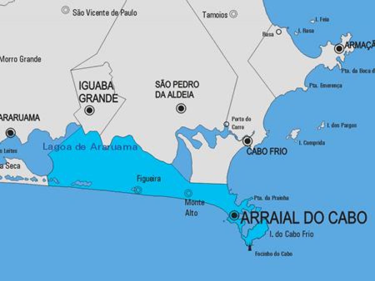 মানচিত্র এর Arraial do Cabo পৌরসভা
