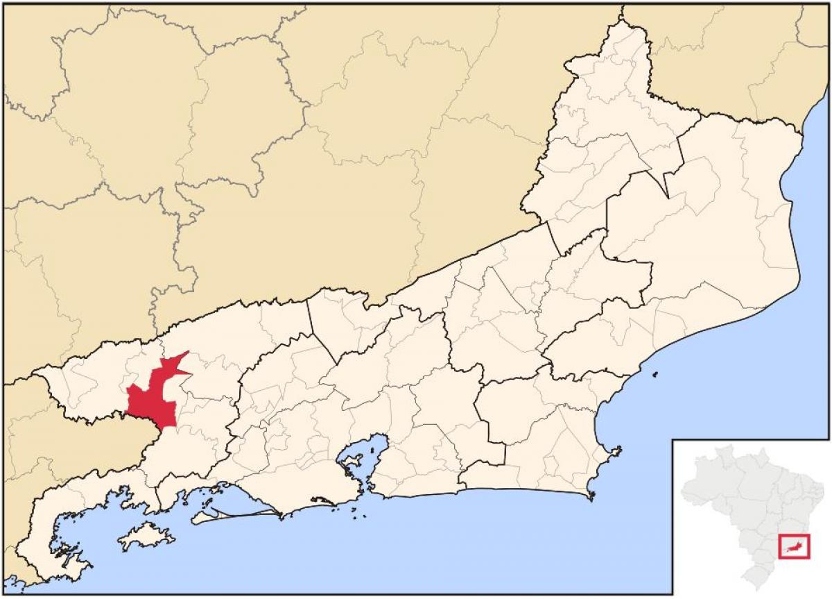 Map of Barra Mansa
