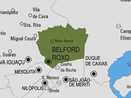 মানচিত্র এর Belford Roxo পৌরসভা
