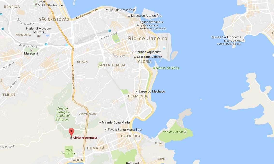 Map of Christ the Redeemer
