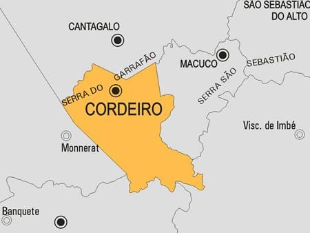 মানচিত্র Cordeiro পৌরসভা