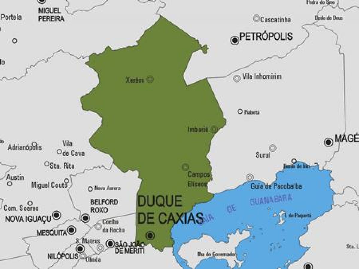 মানচিত্র Duque de Caxias পৌরসভা