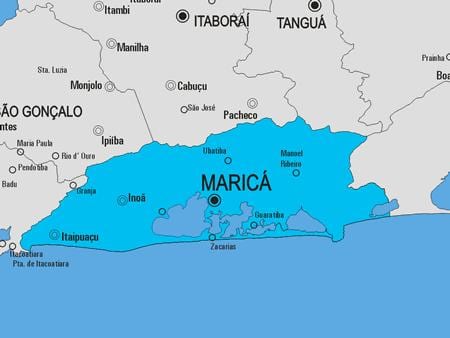 মানচিত্র Maricá পৌরসভা
