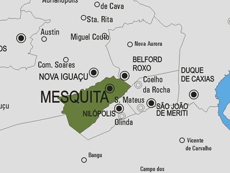 মানচিত্র Mesquita পৌরসভা