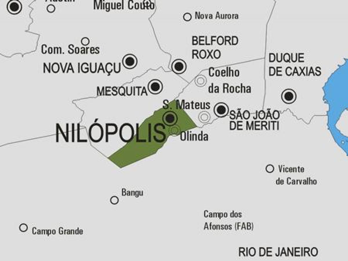মানচিত্র Nilópolis পৌরসভা