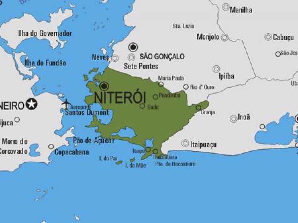 মানচিত্র Niterói পৌরসভা