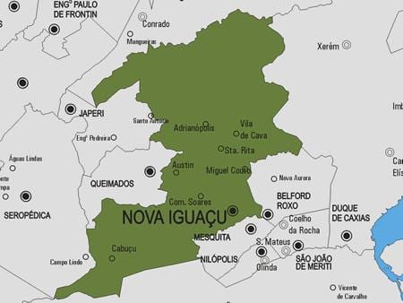 মানচিত্র এর Nova Iguaçu পৌরসভা
