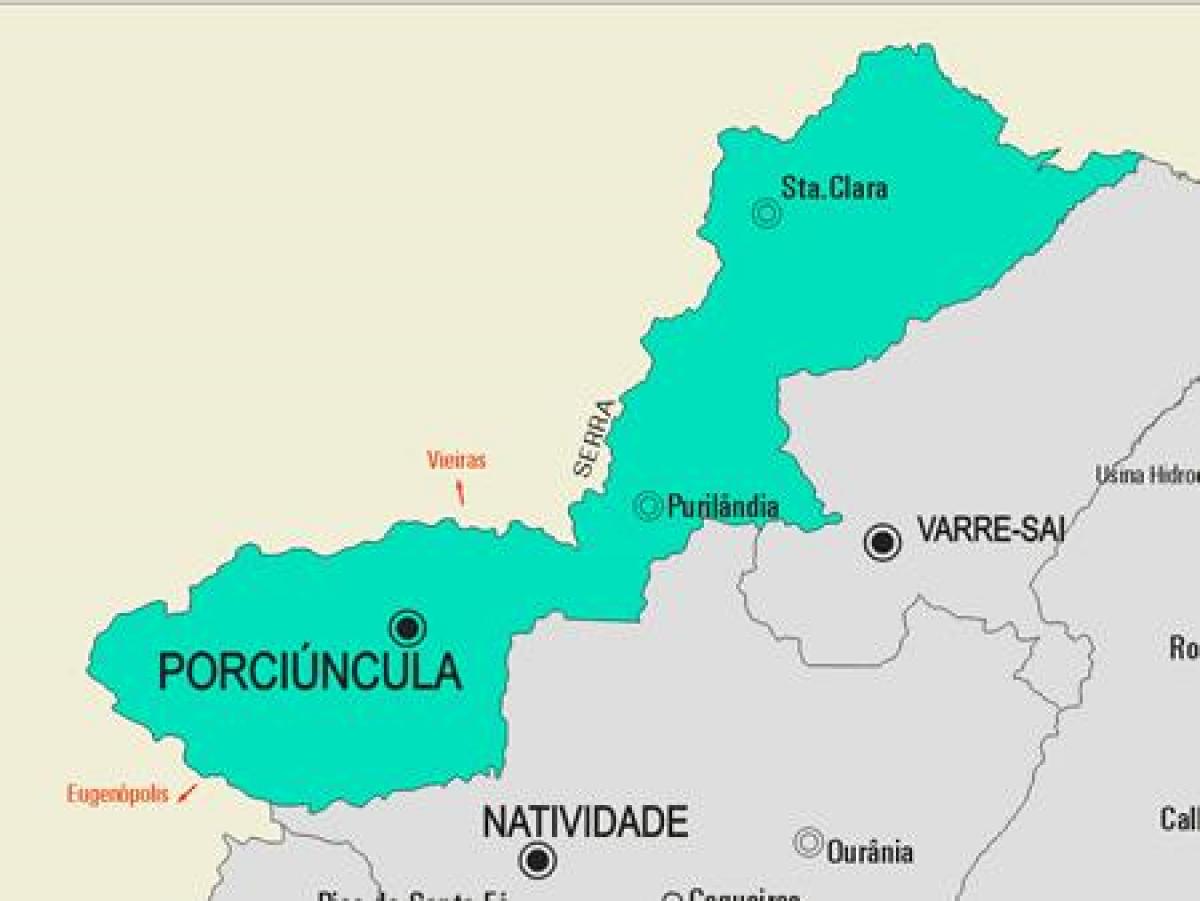মানচিত্র Porciúncula পৌরসভা
