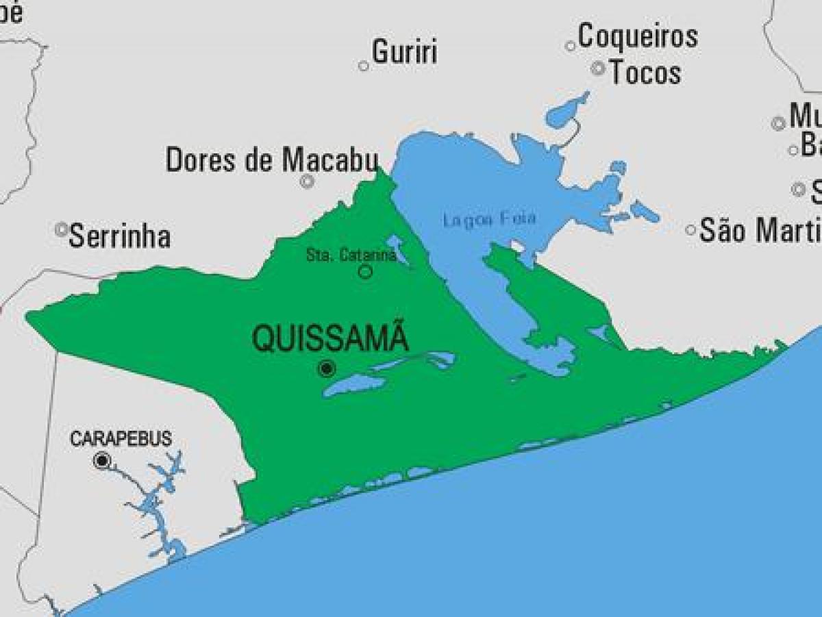 মানচিত্র Quissamã পৌরসভা