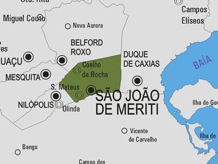 মানচিত্র São João de Meriti পৌরসভা