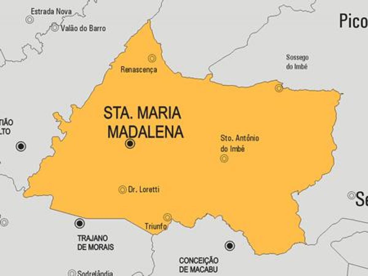 Map of Santa Maria Madalena পৌরসভা