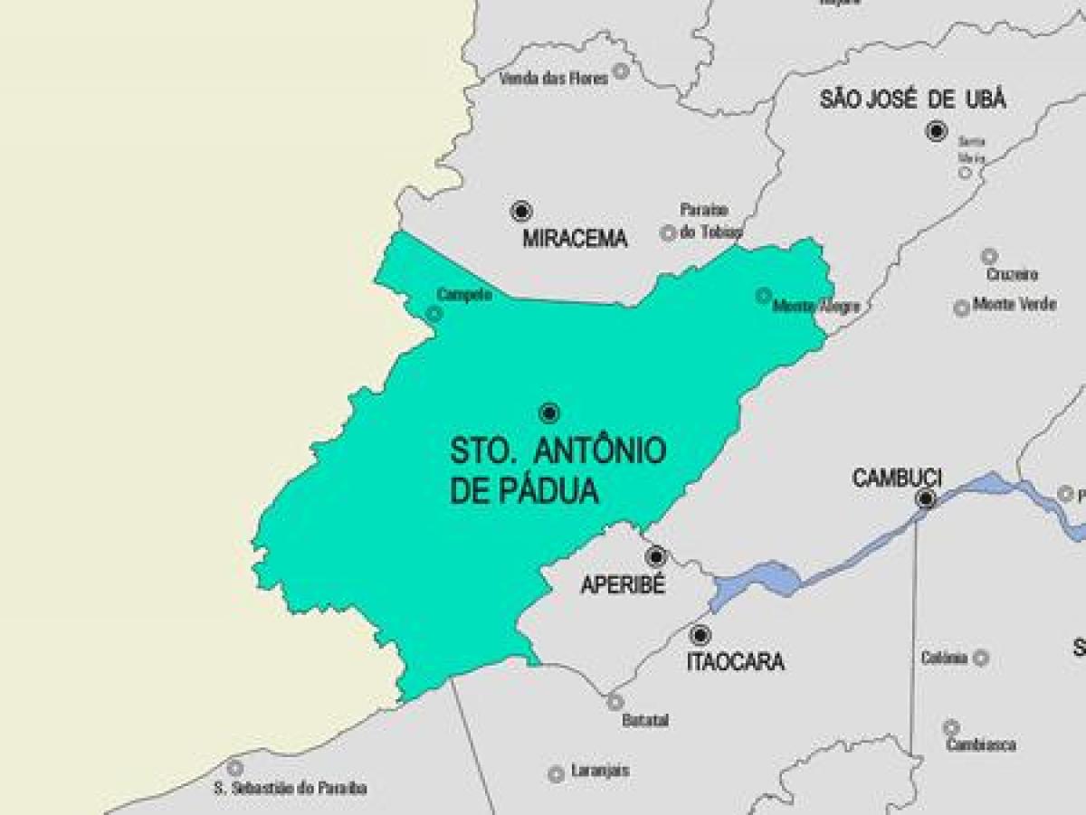 মানচিত্র Santo Antônio de Pádua পৌরসভা