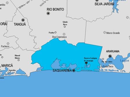 মানচিত্র Saquarema পৌরসভা