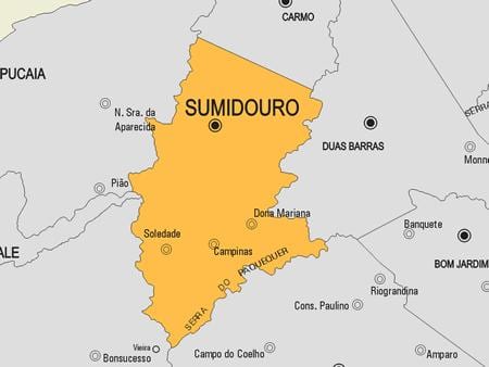 মানচিত্র Sumidouro পৌরসভা