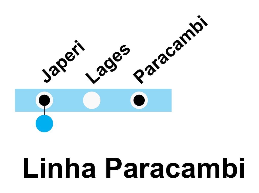 মানচিত্র SuperVia - লাইন Paracambi