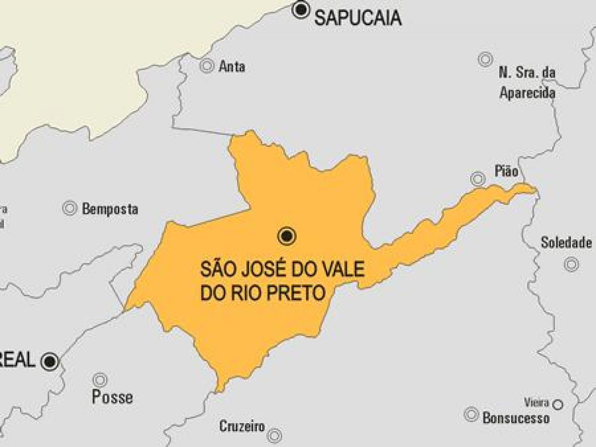 মানচিত্র São José do Vale do Rio Preto পৌরসভা