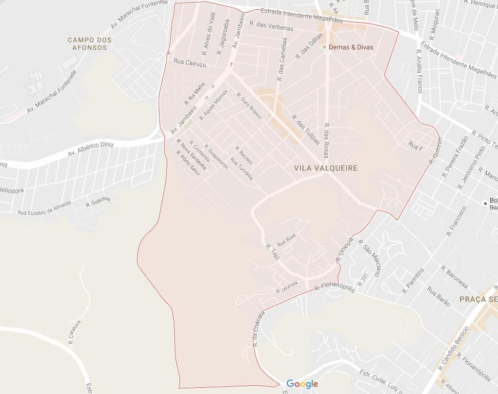 মানচিত্র এর Vila Valqueire