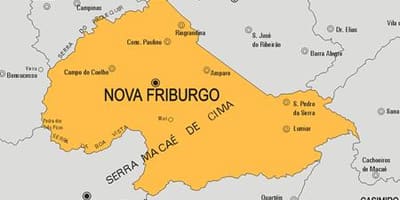 মানচিত্র এর নোভা Friburgo পৌরসভা