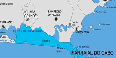 মানচিত্র এর Arraial do Cabo পৌরসভা