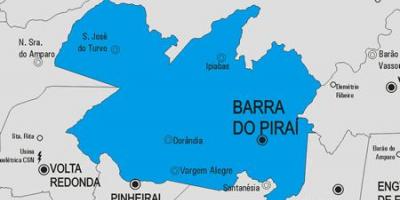 Map of Barra do Piraí পৌরসভা