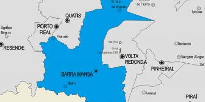 Map of Barra Mansa পৌরসভা