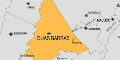মানচিত্র Duas Barras পৌরসভা