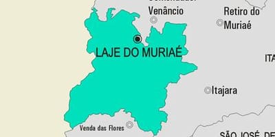 মানচিত্র Laje do Muriaé পৌরসভা
