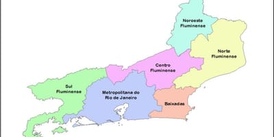 মানচিত্র mesoregions রিও দে জেনেইরো