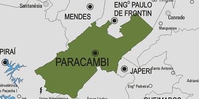 মানচিত্র Paracambi পৌরসভা