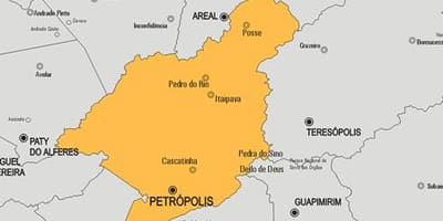 মানচিত্র Petrópolis পৌরসভা