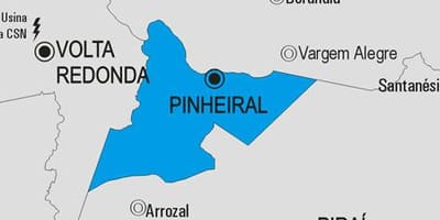 মানচিত্র Pinheiral পৌরসভা