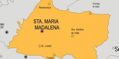 Map of Santa Maria Madalena পৌরসভা