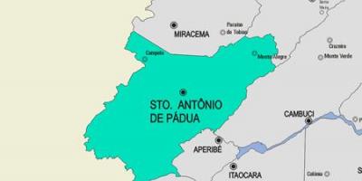 মানচিত্র Santo Antônio de Pádua পৌরসভা