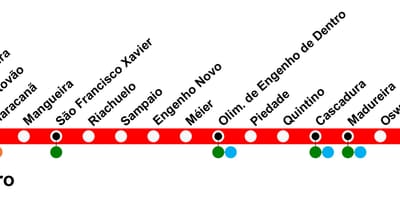 মানচিত্র SuperVia - লাইন Deodoro