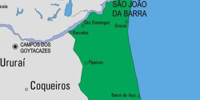 মানচিত্র São João da Barra পৌরসভা