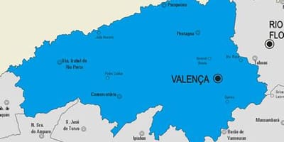 মানচিত্র Valença পৌরসভা